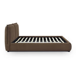 Mel Faux Mohair Velvet King Bed in Brown