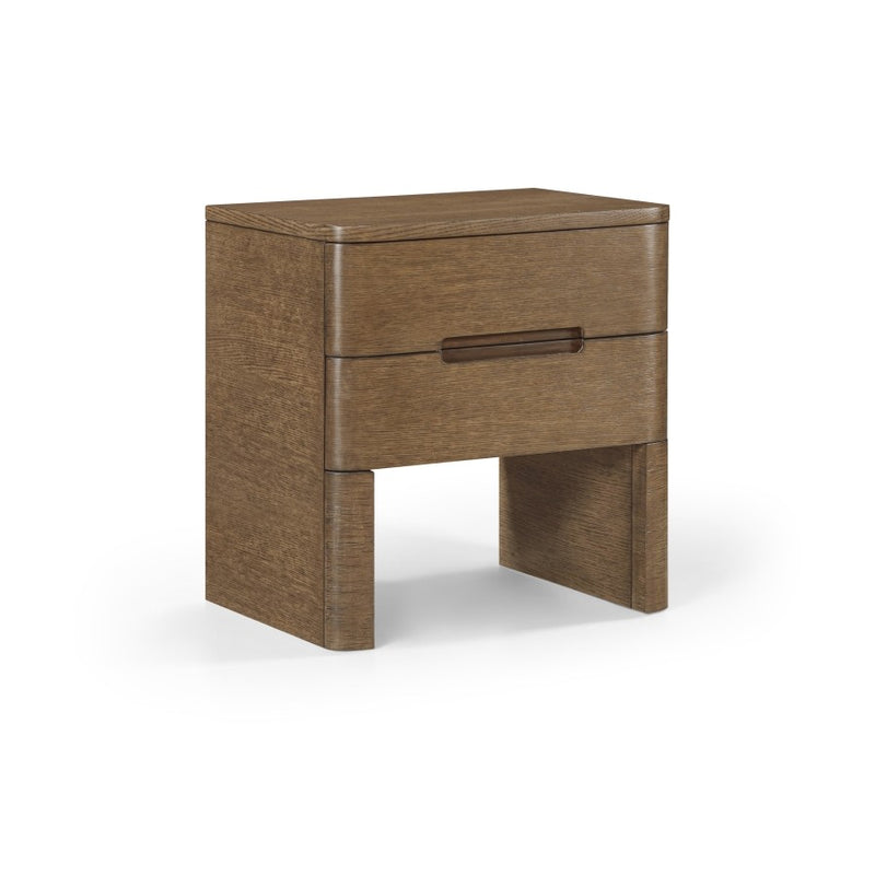 Caswell Oak Nightstand in Brown