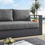 Tahoe Outdoor Aluminum Sofa in Gray Charcoal