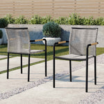 Serenity Outdoor Armchairs Set of 2 in Light Gray