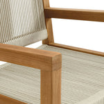 Vienna Outdoor Teak and Rope Dining Armchairs Set of 2 in Natural Natural