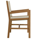 Vienna Outdoor Teak and Rope Dining Armchairs Set of 2 in Natural Natural