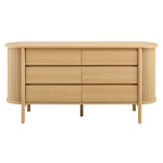 Cadence 6-Drawer Curved Dresser in Oak