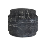 Hades 47" Faux Marble Concrete Coffee Table in Black Marble