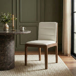 Ellis Vegan Leather Dining Chair in Cream