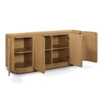 Moora 70" Natural Ash 4-Door Sideboard in Natural Ash