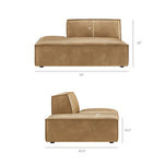 Restore 4-Piece Vegan Leather Sectional in Toast