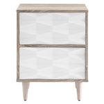 Vespera 2-Drawer Nightstand in Oak White