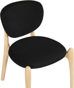 Velora Velvet Dining Chair in Black