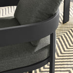 Tahoe Outdoor Aluminum Dining Chair in Gray Charcoal