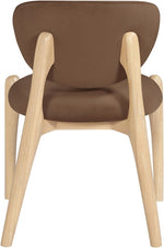 Velora Velvet Dining Chair in Brown