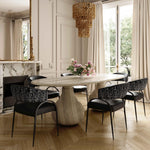 Tatum Vegan Leather Dining Chair in Black