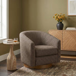 Modra Swivel Accent Chair in Brown