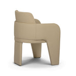 Leo Vegan Leather Dining Chair in Taupe