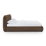 Mel Faux Mohair Velvet King Bed in Brown