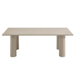 Nautica Outdoor 87" Rectangular Aluminum Dining Table in Taupe