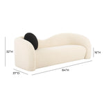 Leonie 84" Faux Shearling Sofa in Beige