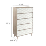 Vespera 5-Drawer Chest in Oak White