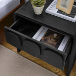 Toscana 2-Drawer Nightstand in Black