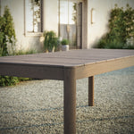 Eleni 89-Inch Outdoor Teak Wood Dining Table in Weathered Gray