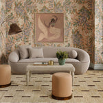 Jenny 98.5" Faux Mohair Sofa in Taupe