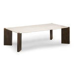 Restis 52" Quartz Coffee Table in Cream
