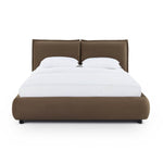 Mel Faux Mohair Velvet King Bed in Brown