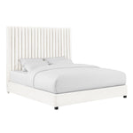 Arabelle Velvet King Bed in White