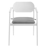 Aeris Stackable Outdoor Aluminum Dining Armchair Set of 2 in White