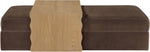Woodra Velvet Coffee Table / Ottoman in Brown