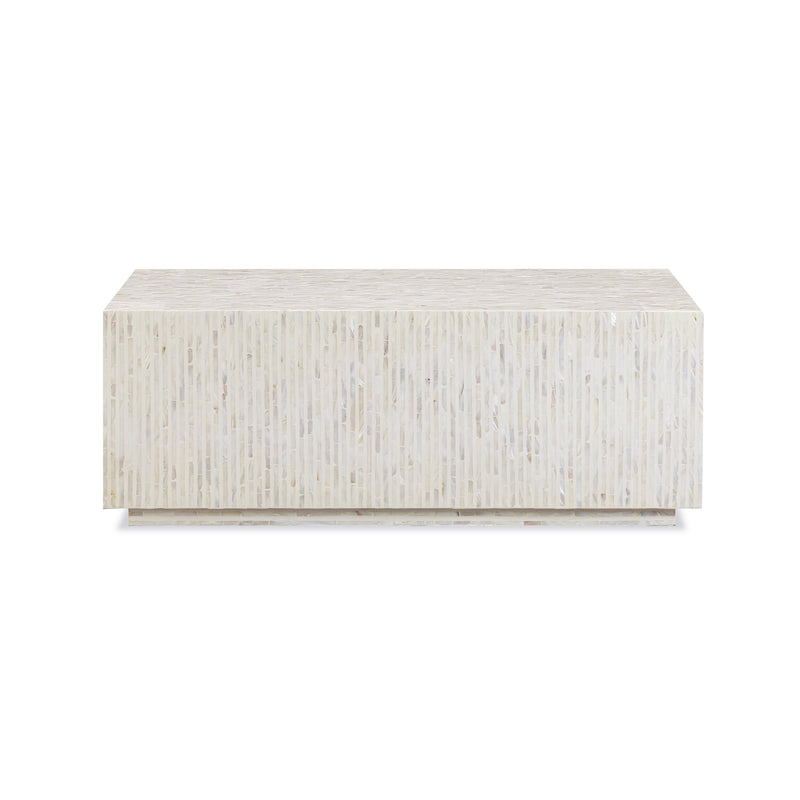 Earl 48" Shell Coffee Table in Cream