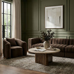 Pietra Travertine Coffee Table in Brown