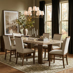 Ananda 84" Marble Dining Table in Brown