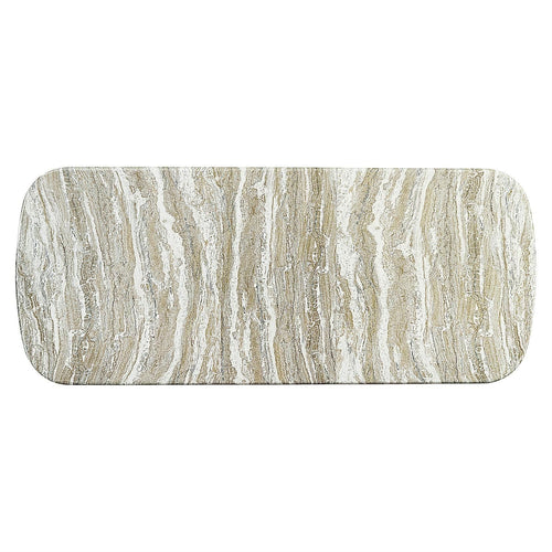 Arcadia Oval Faux Stone Dining Table with Leaf
