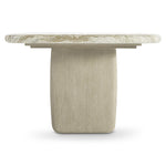 Arcadia Oval Faux Stone Dining Table with Leaf