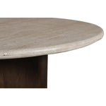 Pietra 48" Travertine Dining Table in Brown