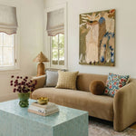 Earl 48" Shell Coffee Table in Light Blue