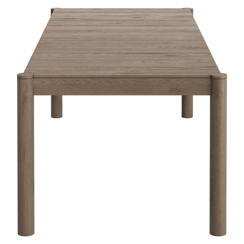 Eleni 89-Inch Outdoor Teak Wood Dining Table in Weathered Gray