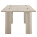 Nautica Outdoor 87" Rectangular Aluminum Dining Table in Taupe
