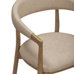 Vina Vegan Leather Dining Chair in Taupe