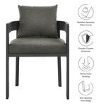 Tahoe Outdoor Aluminum Dining Chair in Gray Charcoal
