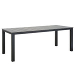 Maine 80" Outdoor Dining Table in Brown Gray