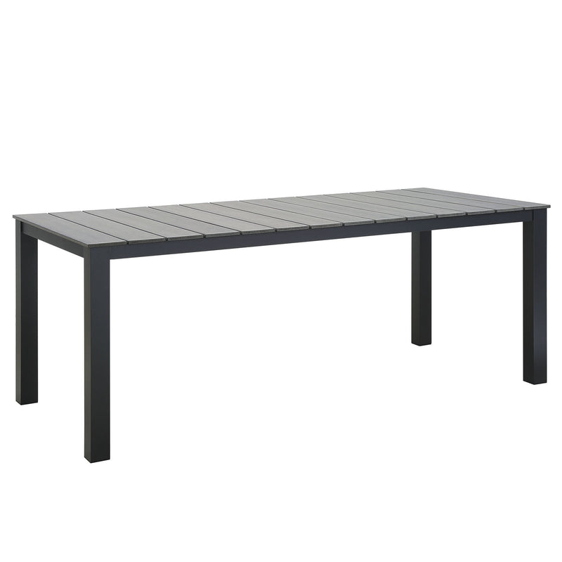 Maine 80" Outdoor Dining Table in Brown Gray