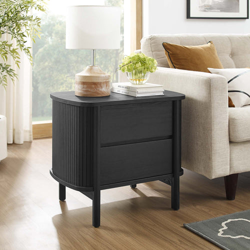Cadence 2-Drawer Nightstand in Black