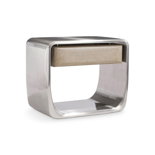 Lomond Stainless Steel Nightstand