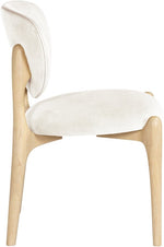 Velora Velvet Dining Chair in Cream