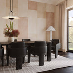 Leo Vegan Leather Dining Chair in Black