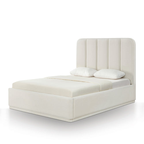 Parker King Chenille Bed in Cream