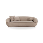Jenny 98.5" Faux Mohair Sofa in Taupe