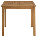 Vienna 34" Square Outdoor Teak Wood Dining Table in Natural